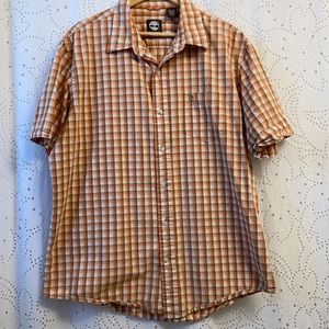 Mens Shirt Timberland Mens Large Button Down Short Sleeve